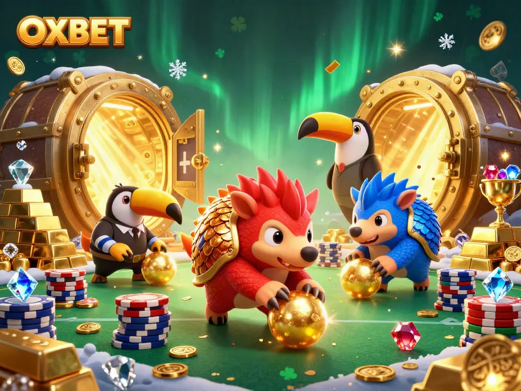 Experience thrilling gameplay and big wins with OXBET, amidst vibrant casino riches and dynamic characters.
