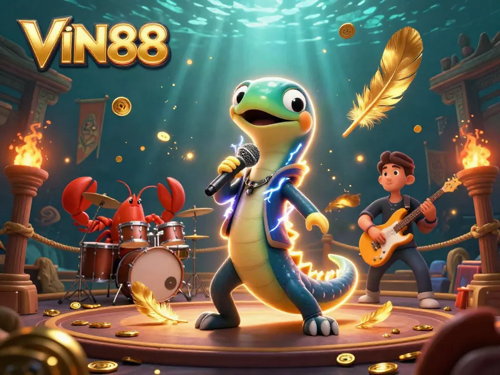 Experience the thrill of gaming with VIN88's underwater casino featuring dynamic 3D characters.