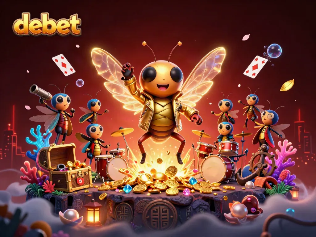 Experience the thrill of debet gaming with vibrant characters and rich casino elements.