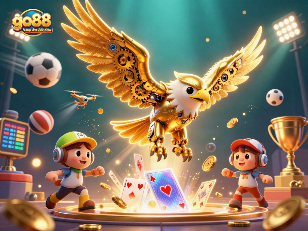 Experience the excitement of go88 trang chu chinh thuc in a dynamic 3D casino illustration.