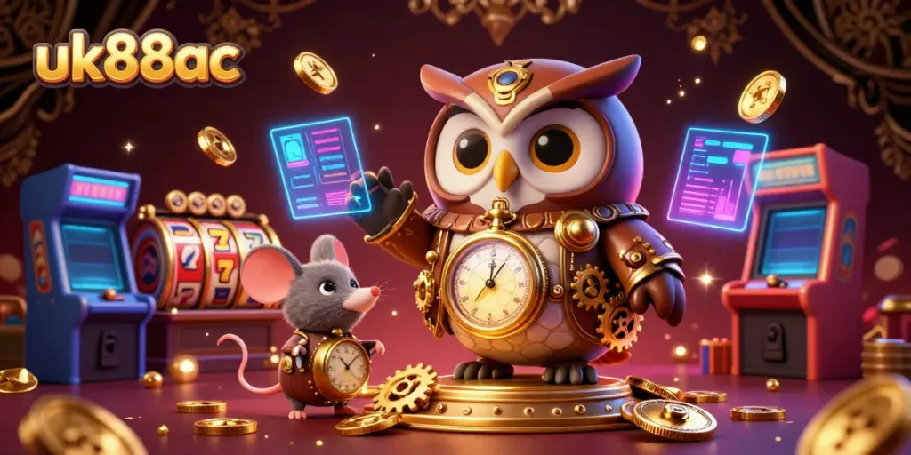 Engage with a thrilling uk88ac casino experience featuring whimsical characters and vibrant gaming elements.