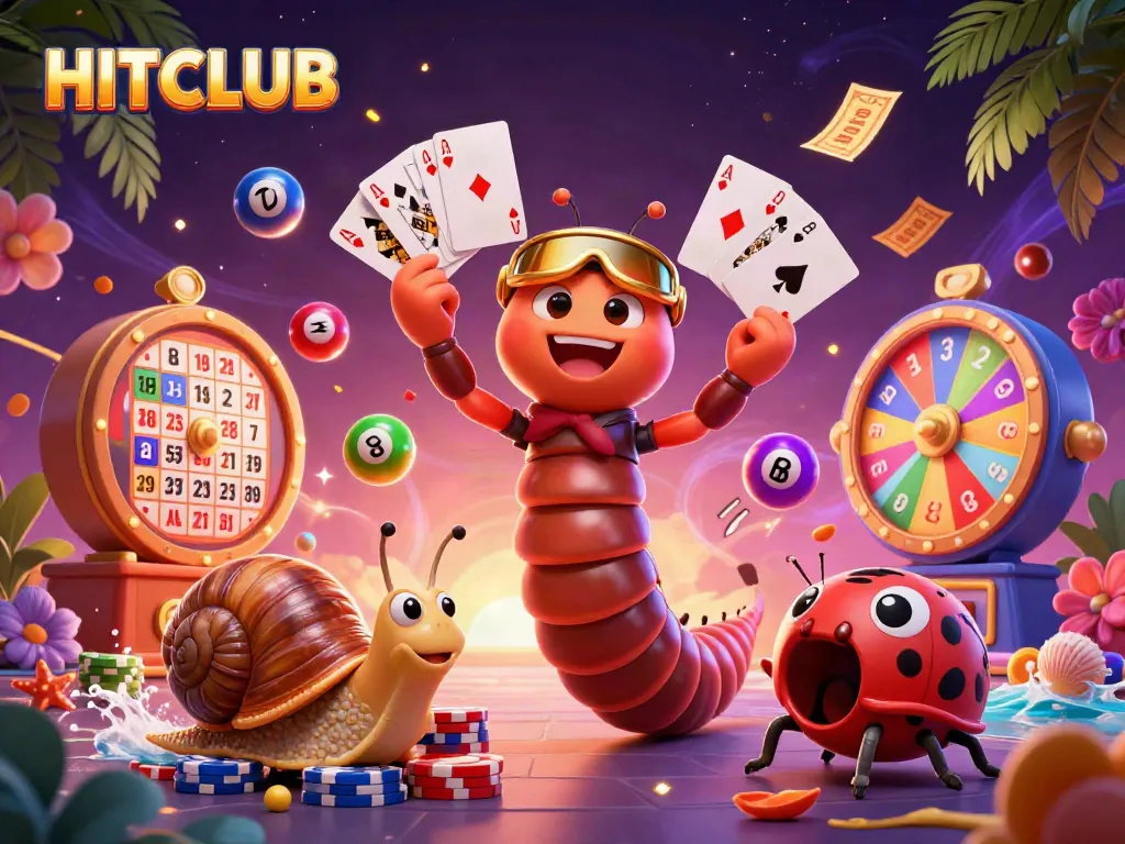 Experience HITCLUB with an exciting scene of a millipede dealer and vibrant game elements
