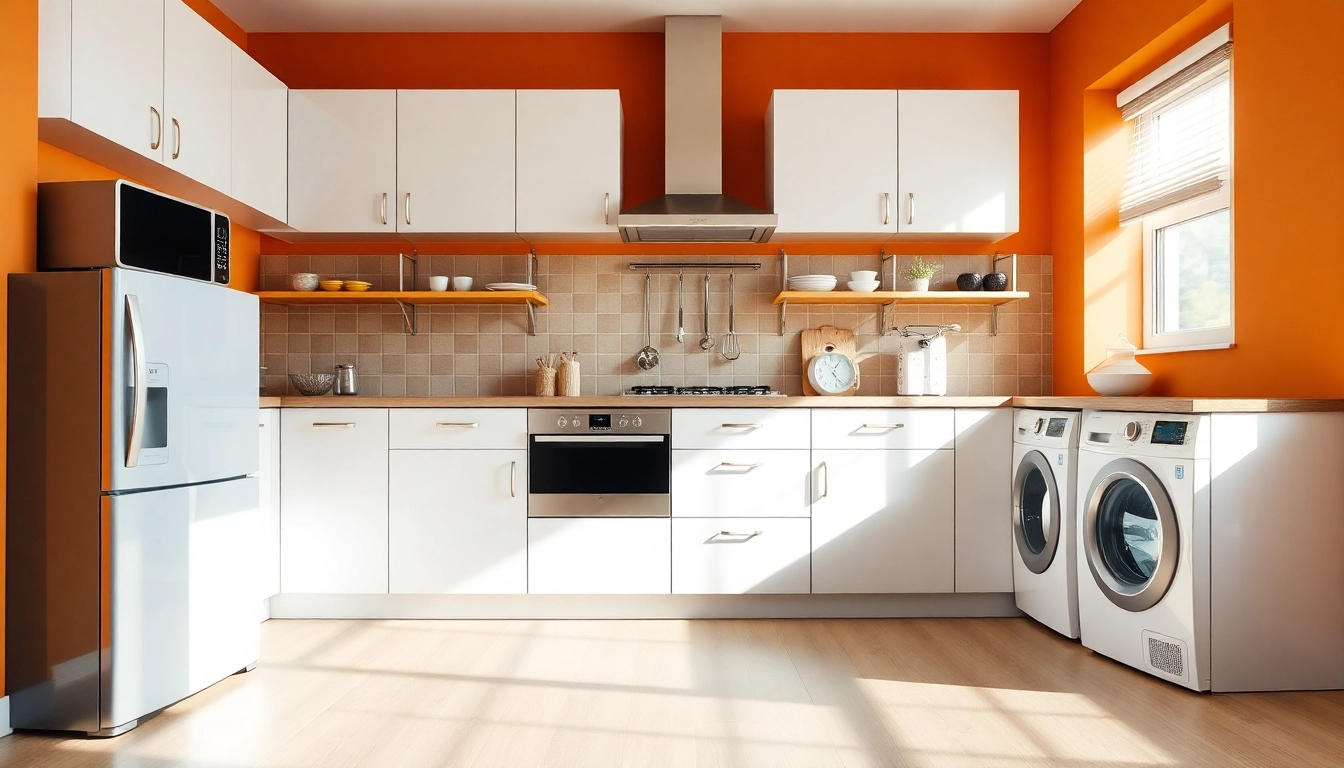 Explore a modern kitchen with бяла техника appliances that enhance home efficiency and style.