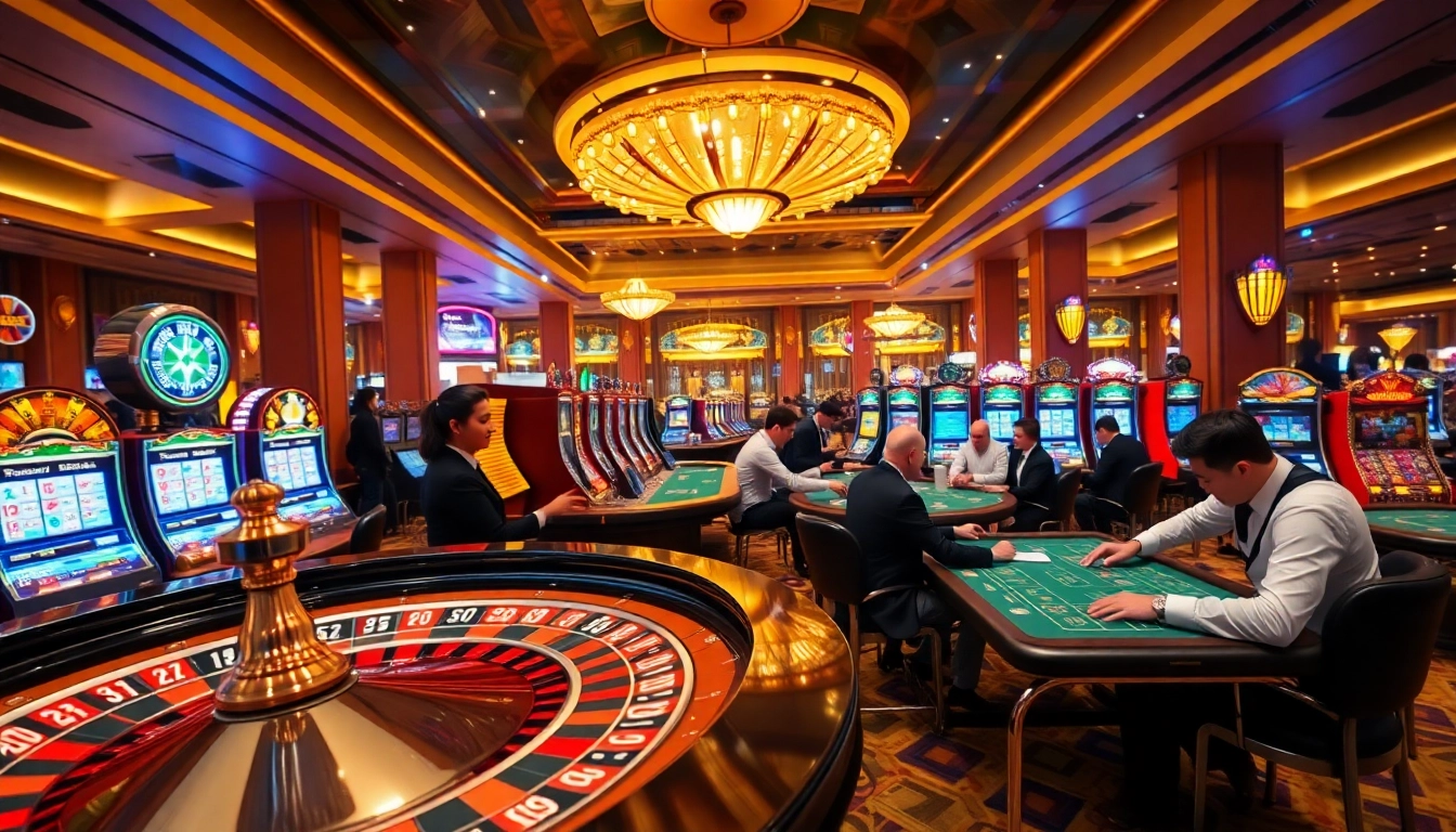 Experience the thrill of betting at Nhà cái OK365 with vibrant casino tables and exciting gameplay.
