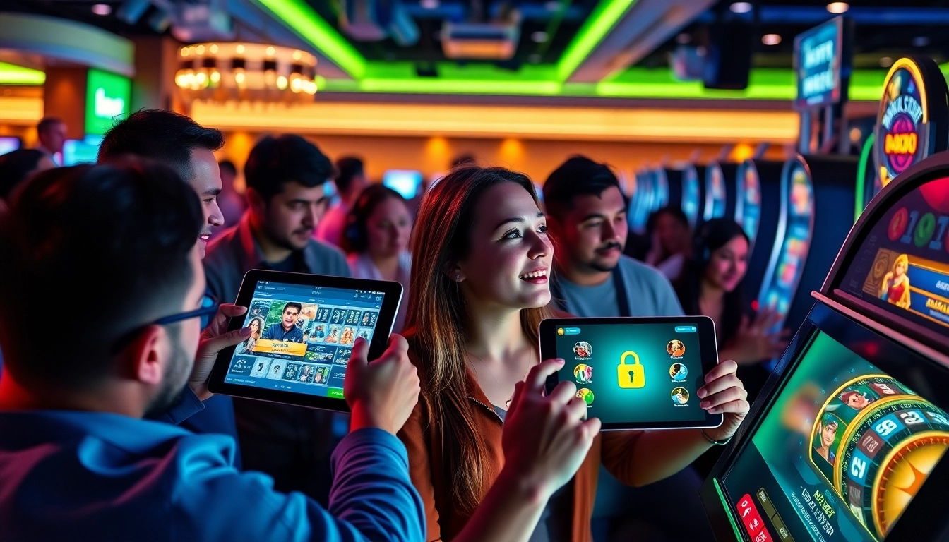 Exciting online gambling experience at abc8, featuring diverse players enjoying sports betting and live casino games.