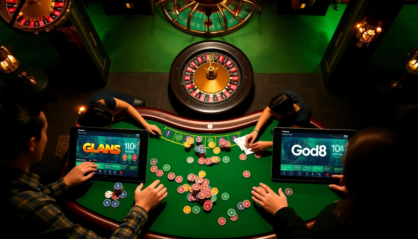 Go8 players enjoying a thrilling game at an elegant casino table with professional stakes.