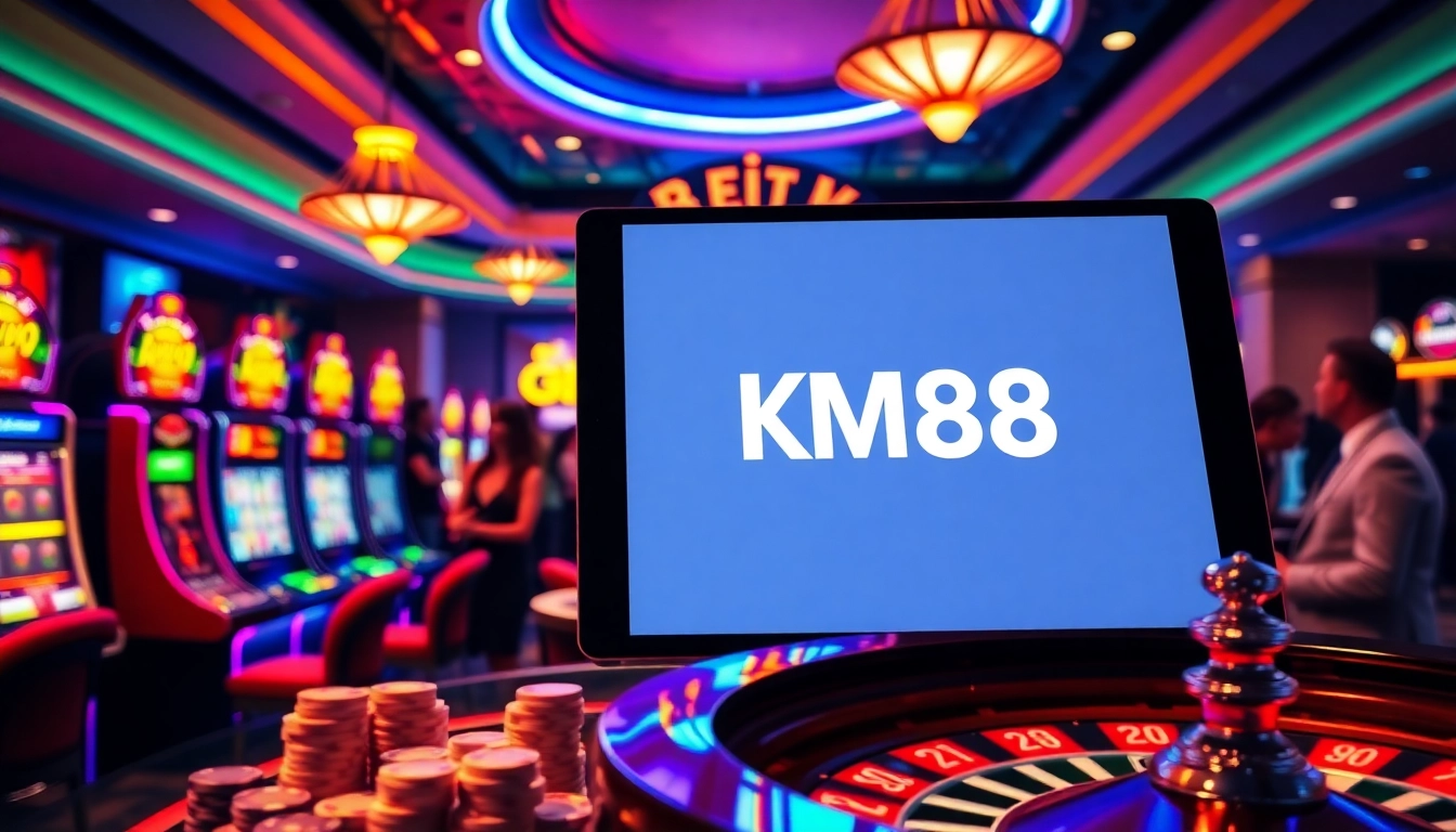 The KM88 online casino experience showcasing exciting games and vibrant betting activities.