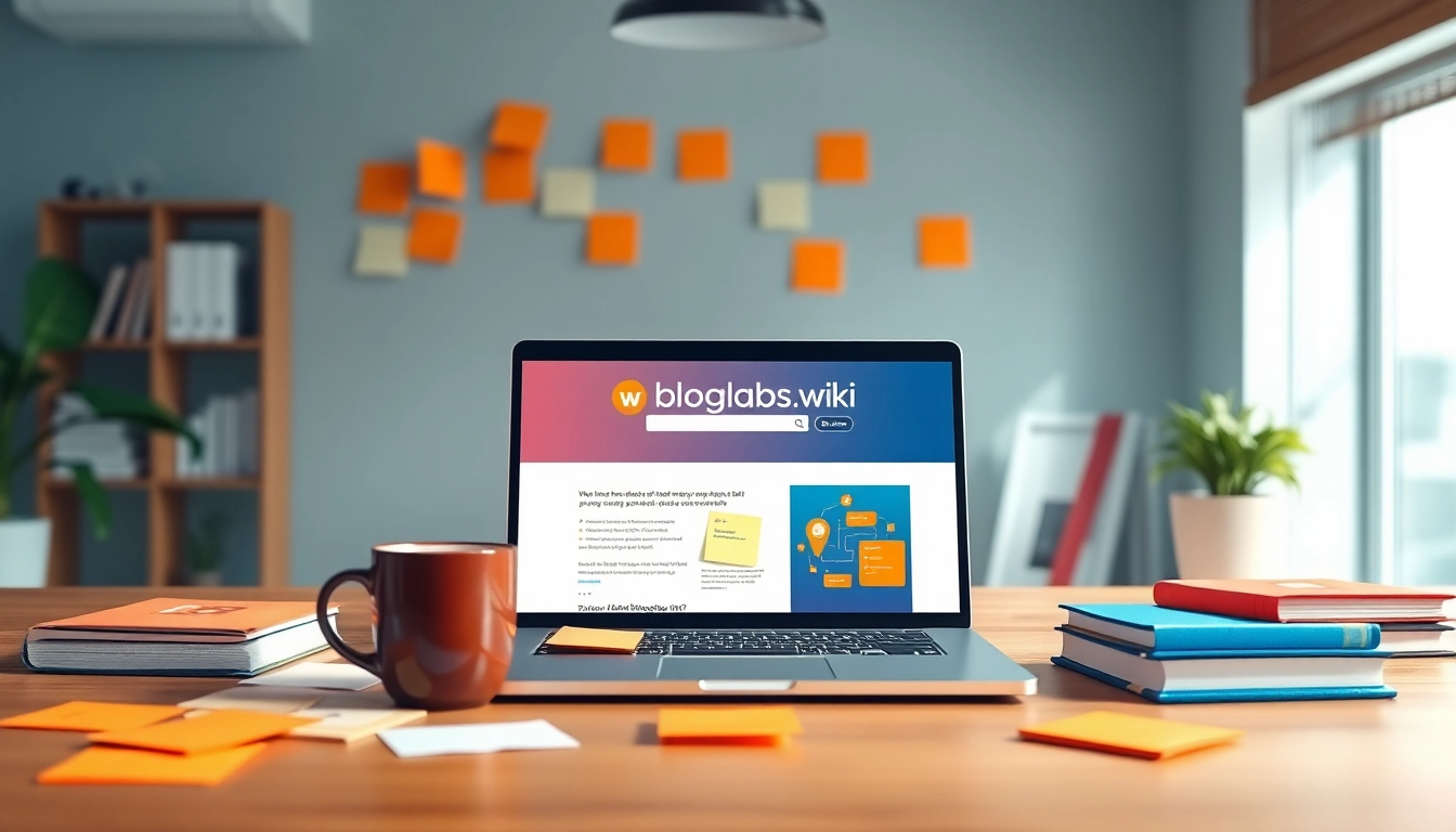 Dynamic digital workspace featuring bloglabs.wiki for collaborative creativity.