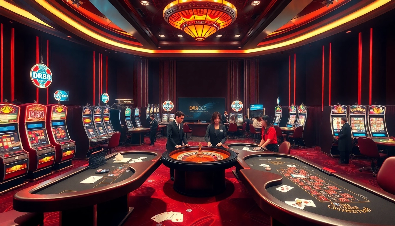 Experience the excitement of DR88 with immersive casino games and vibrant slot machines.