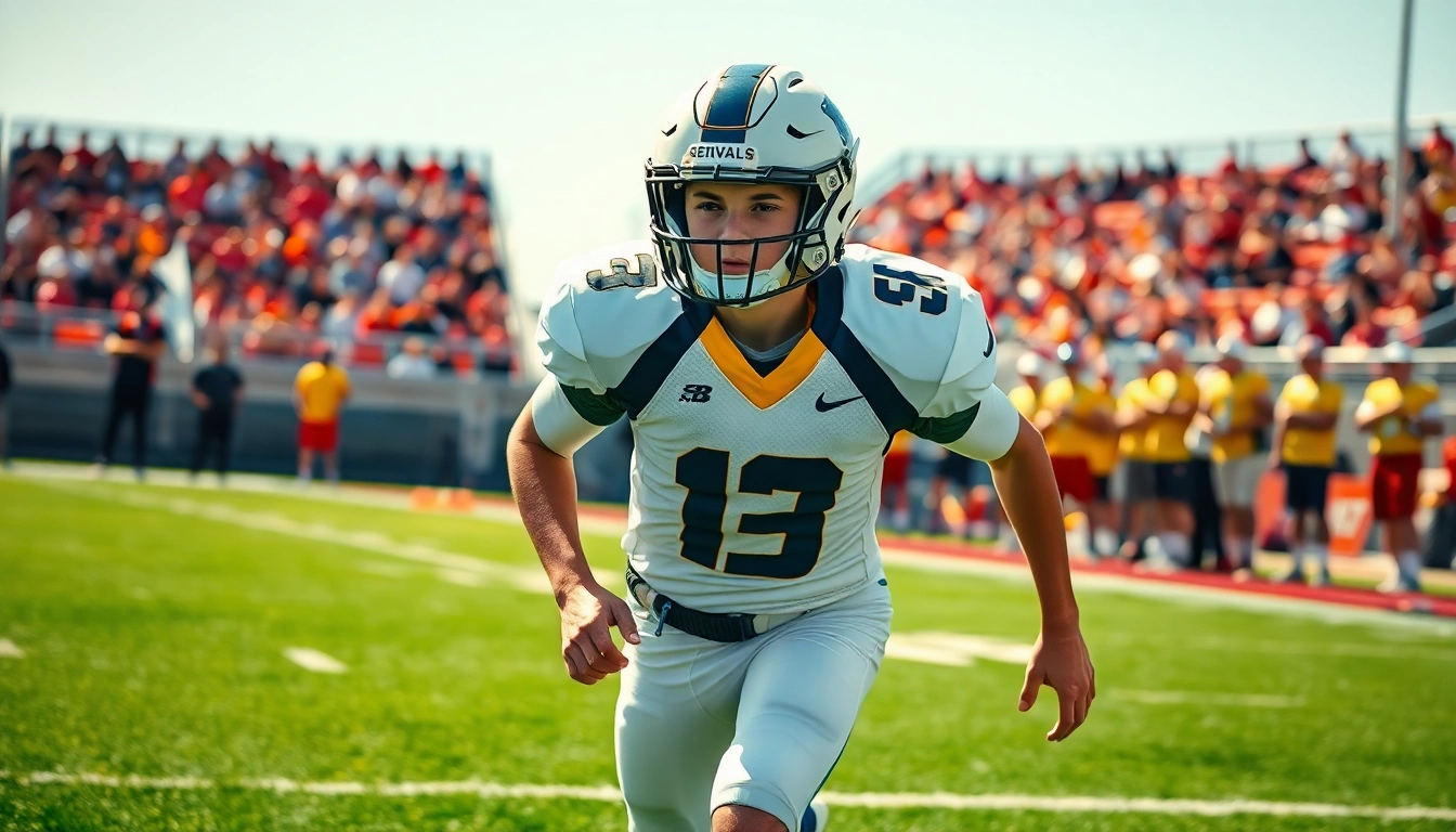 Shoulder braces for football providing essential support and stability to an athlete in action on the field.