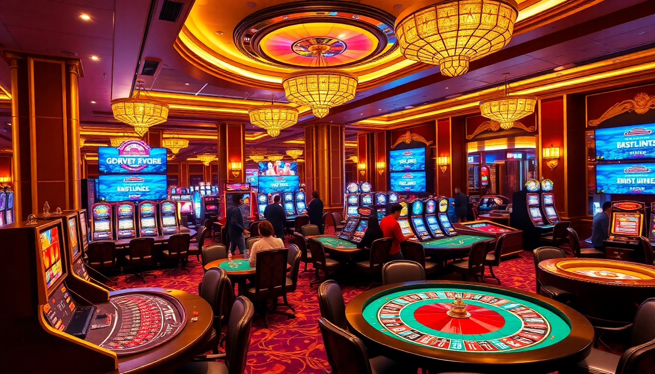 Experience thrilling gameplay with rikvip in a stunning casino setting filled with action.