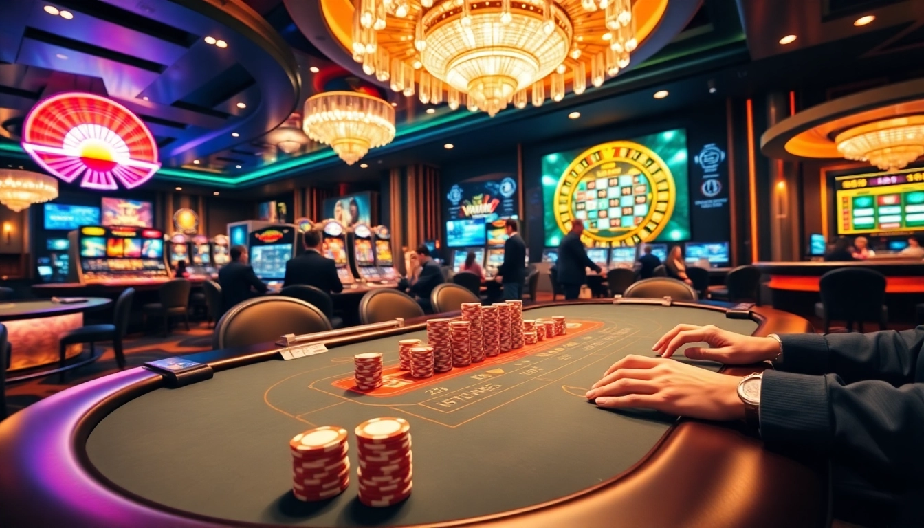 Engage with the excitement of go88hv.com at a glamorous casino blackjack table with vibrant chips.