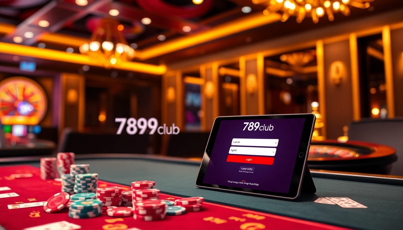 Experience the excitement of gambling as you navigate đăng nhập 789club on a vibrant casino table.