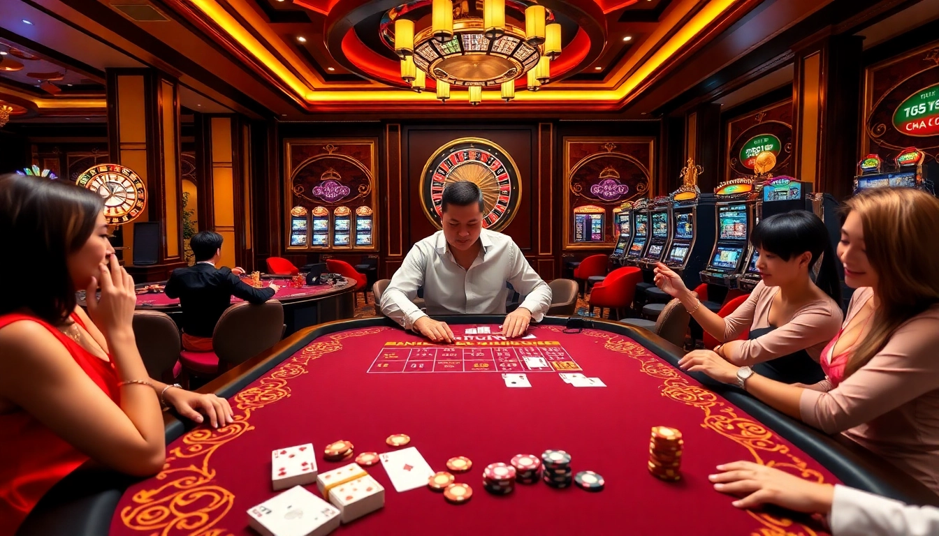 Experience the excitement of gambling at Nhà Cái 56WIN with vibrant casino tables and thrilling games.
