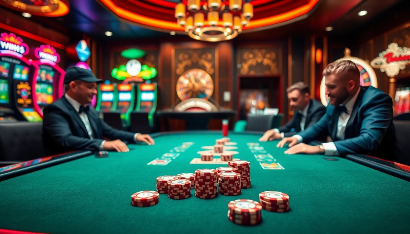 Experience the thrill of betting with a dynamic casino scene highlighting the link vào ww88.