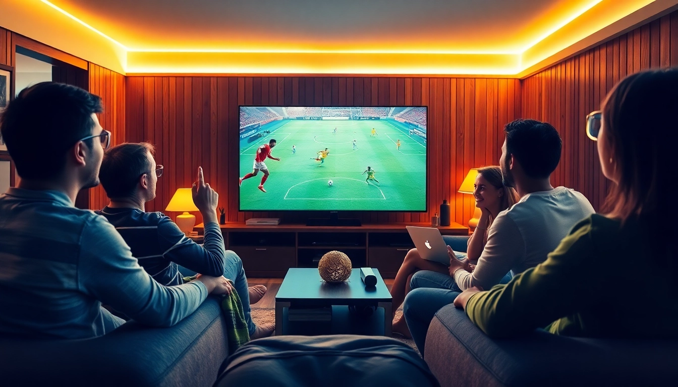 Experience football excitement with joemadfan.com in a cozy living room setting.