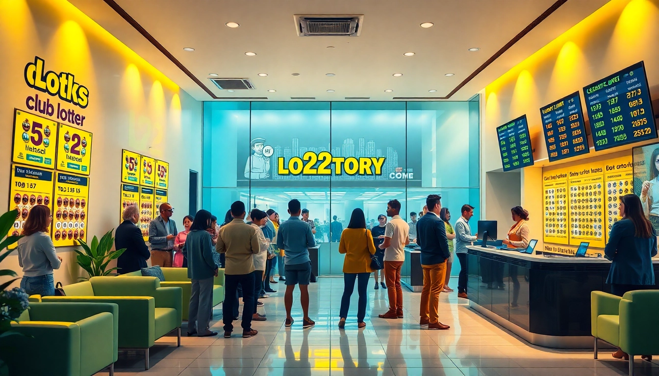Community members engaging at the https://92lotteryclub.com/ lottery club with vibrant displays.