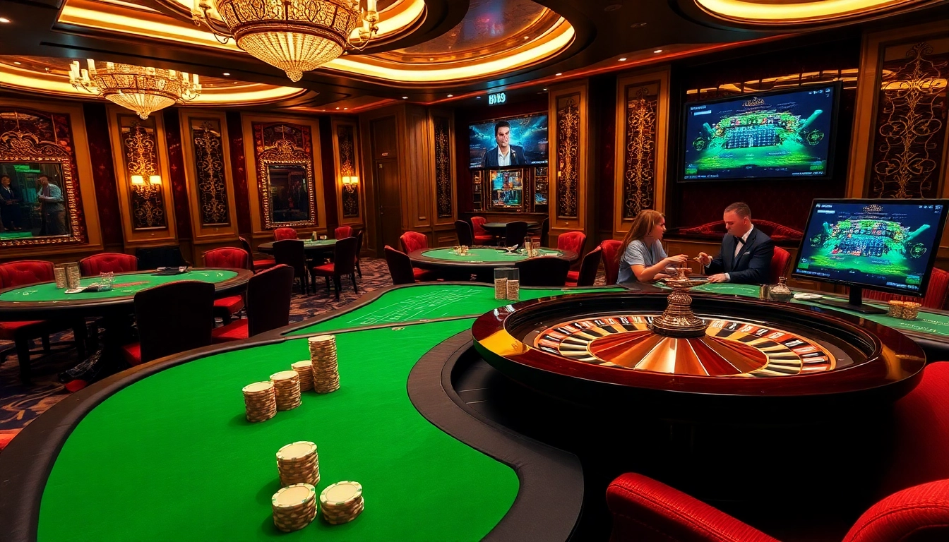 Experience the thrill of gaming at Bin88 with vibrant casino action featuring roulette and poker.