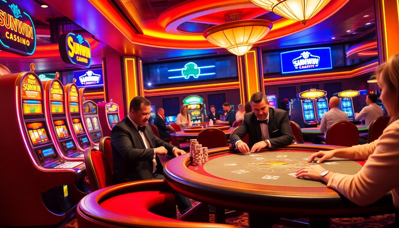 Experience the excitement of sunwin gaming at a vibrant casino filled with thrilling tables and slots.