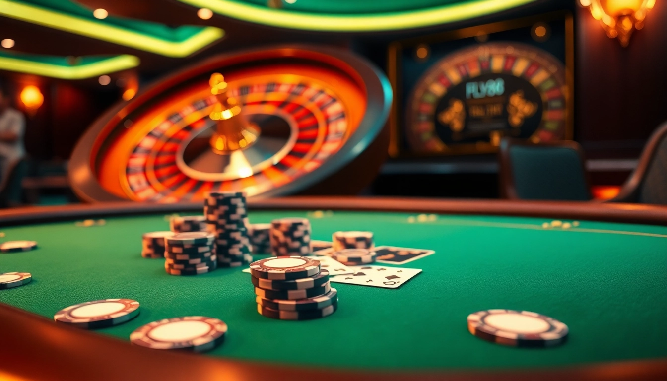 Experience the thrill of FLY88 with luxury casino games and vibrant poker tables.