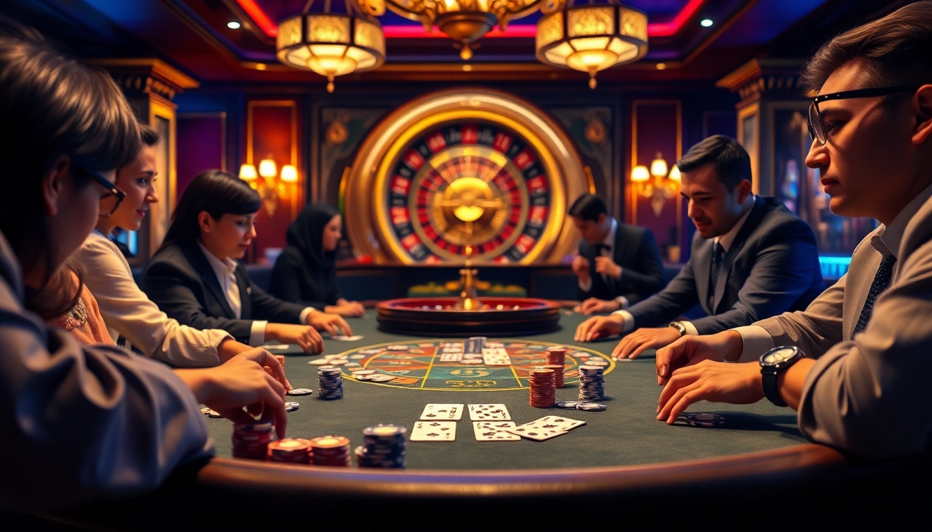 Experience the thrill of trang chủ sx88 with vibrant casino action at a luxurious poker table.