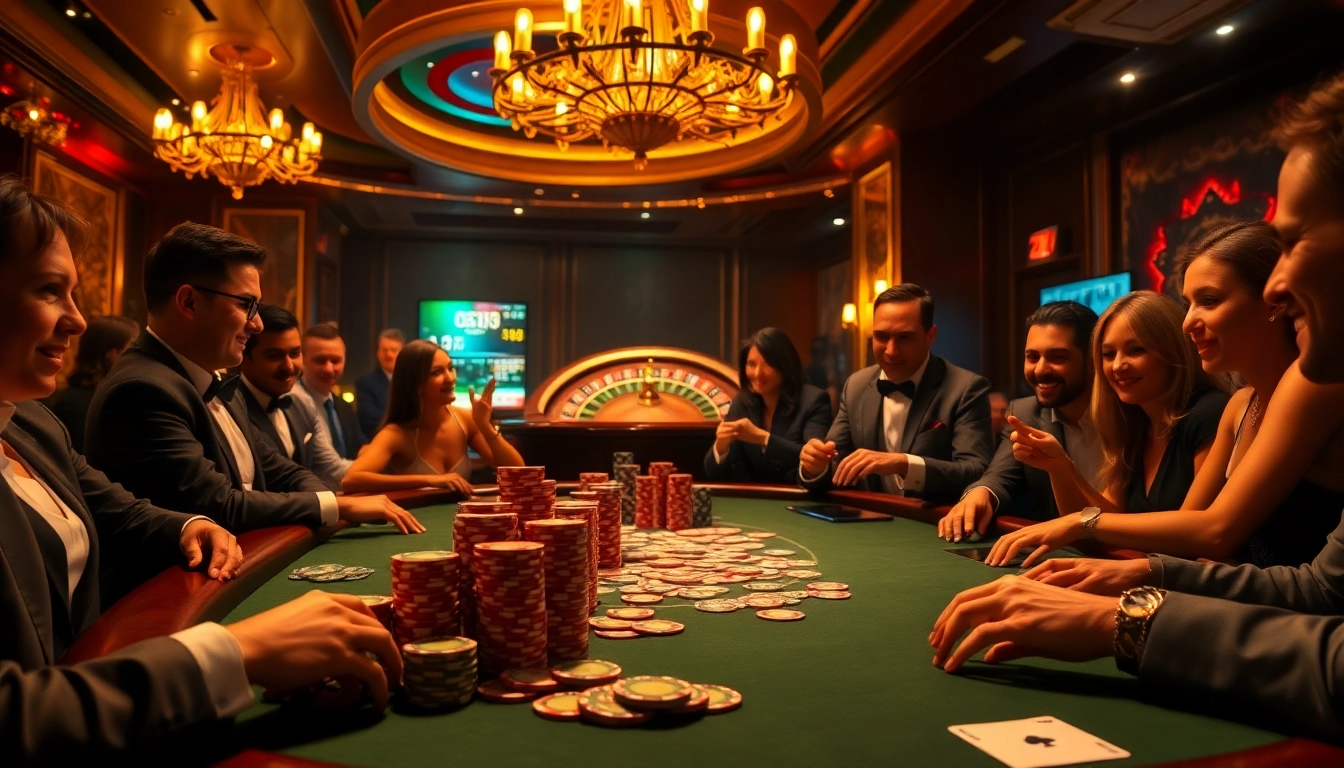 High-stakes poker action at a luxury casino highlighting vvjl6 com betting options.
