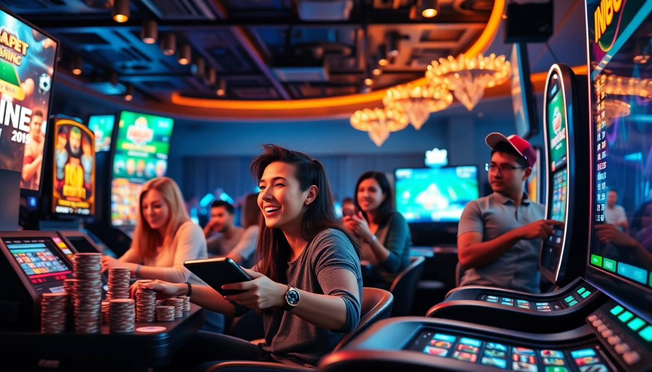 Exciting online gaming scene at new88go.com featuring diverse players and vibrant betting activities.