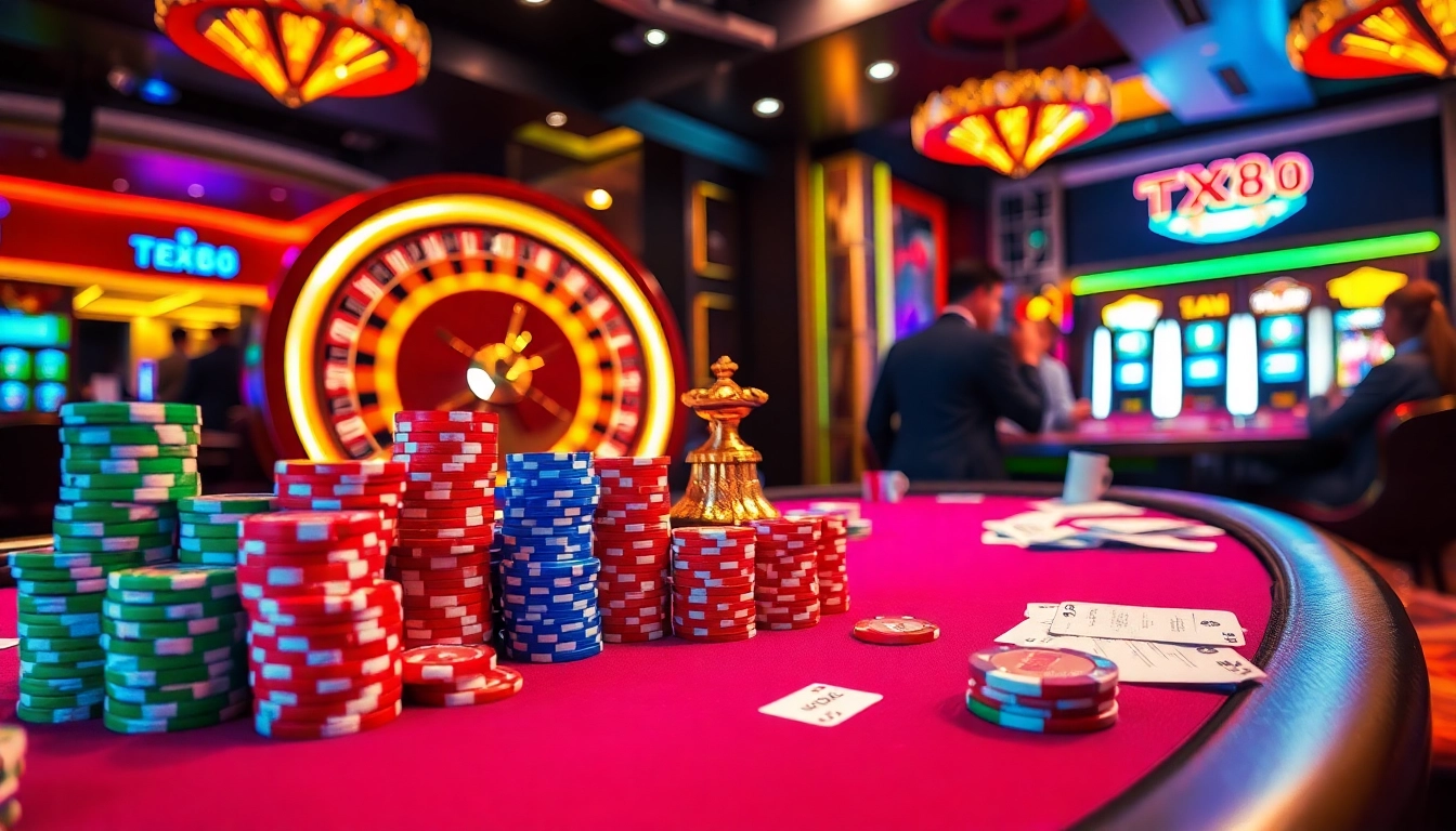 TX88 casino table action with vibrant colors and strategic poker gameplay.