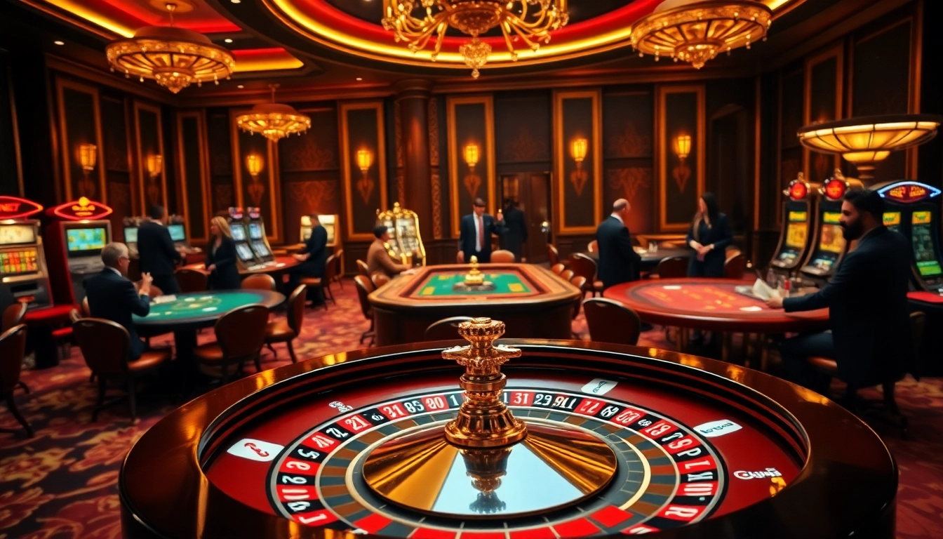 Experience thrilling betting action at https://gg88.co.com/ with a luxurious casino backdrop of roulette and classy poker tables.