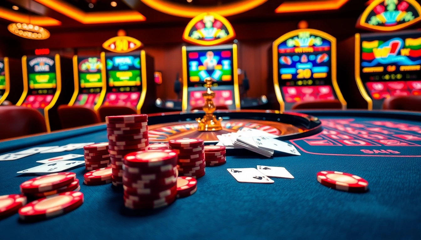 Experience thrilling casino action at tg88..com with luxury tables, vibrant chips, and exciting games.