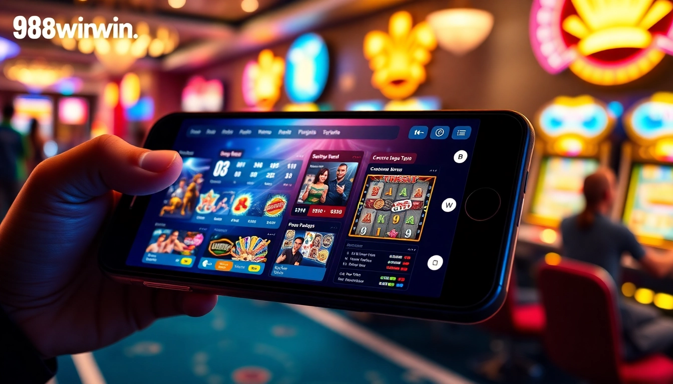 Interactive smartphone interface showing thrilling betting options at 98winwin.live, encapsulating excitement in online gambling.