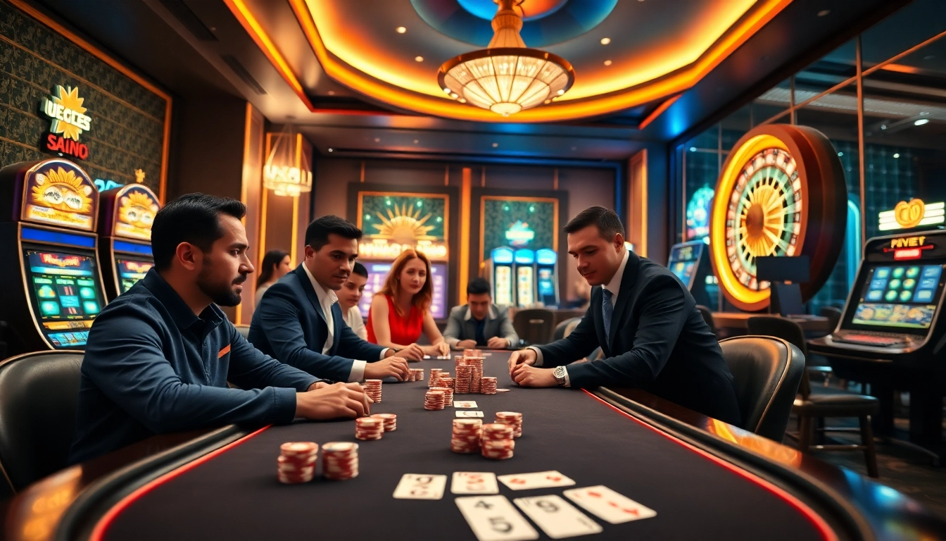 Experience online gaming thrills at https://xx88.day/ with vibrant casino tables and excited players.