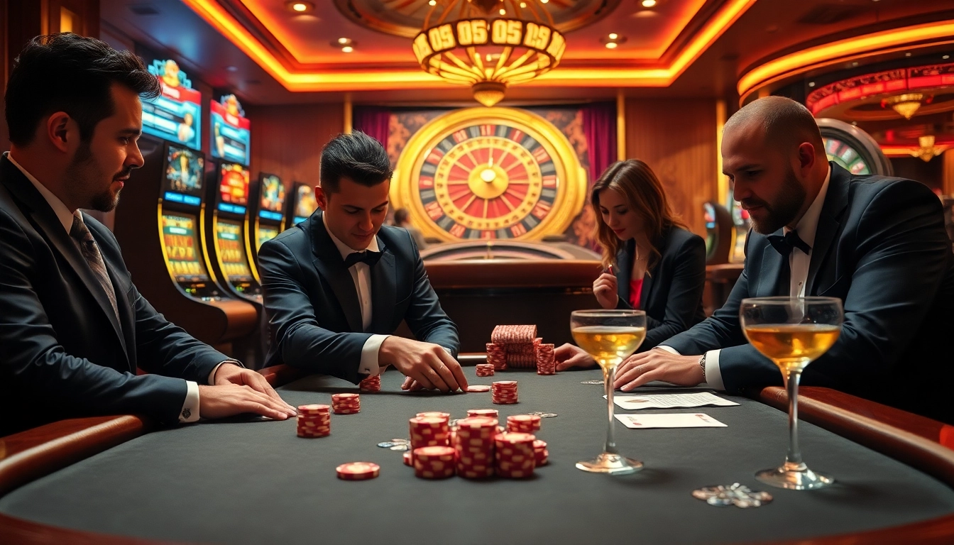 Experience the excitement of casino gaming at nhà cái xin88 with an immersive poker table scene.