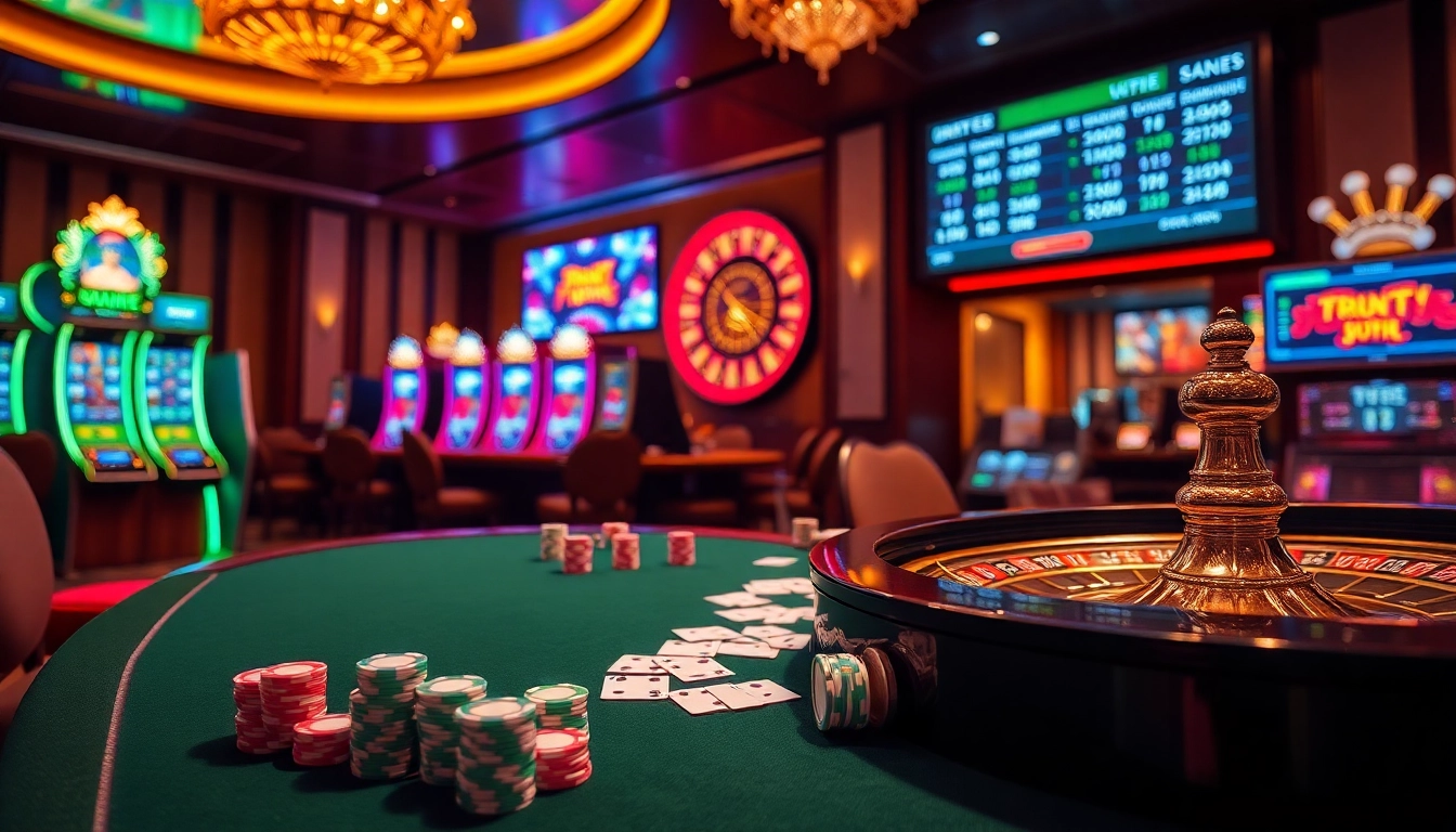 Experience thrilling gameplay at u888 with poker chips and casino tables in a vibrant online atmosphere.