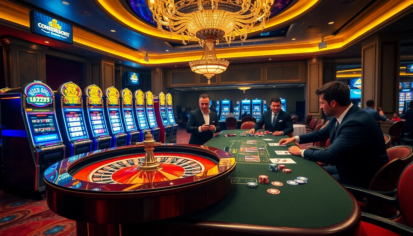 Experience the vibrant thrill of ok365pp at a luxurious casino table with exciting games.