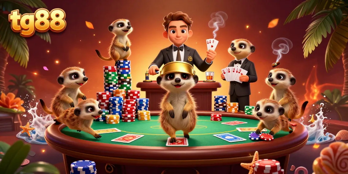 Experience exciting gameplay at tg88 with meerkats enjoying a vibrant casino atmosphere.