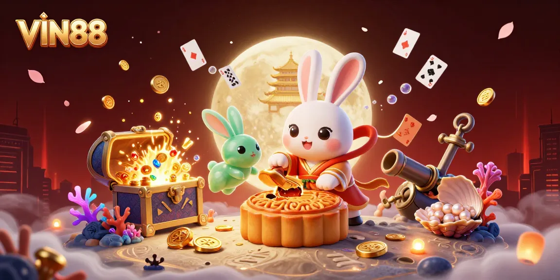 Engage with VIN88 through a lively 3D casino world blending folklore and gambling elements.