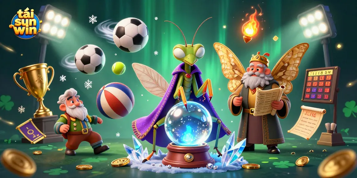 Engage in excitement with tải sun win at this vibrant and dynamic casino scene featuring fortune tellers and sports elements.