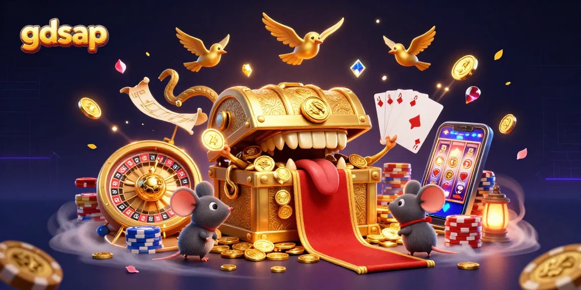 Spin the reels with gdsap while uncovering treasures in a vibrant casino scene.