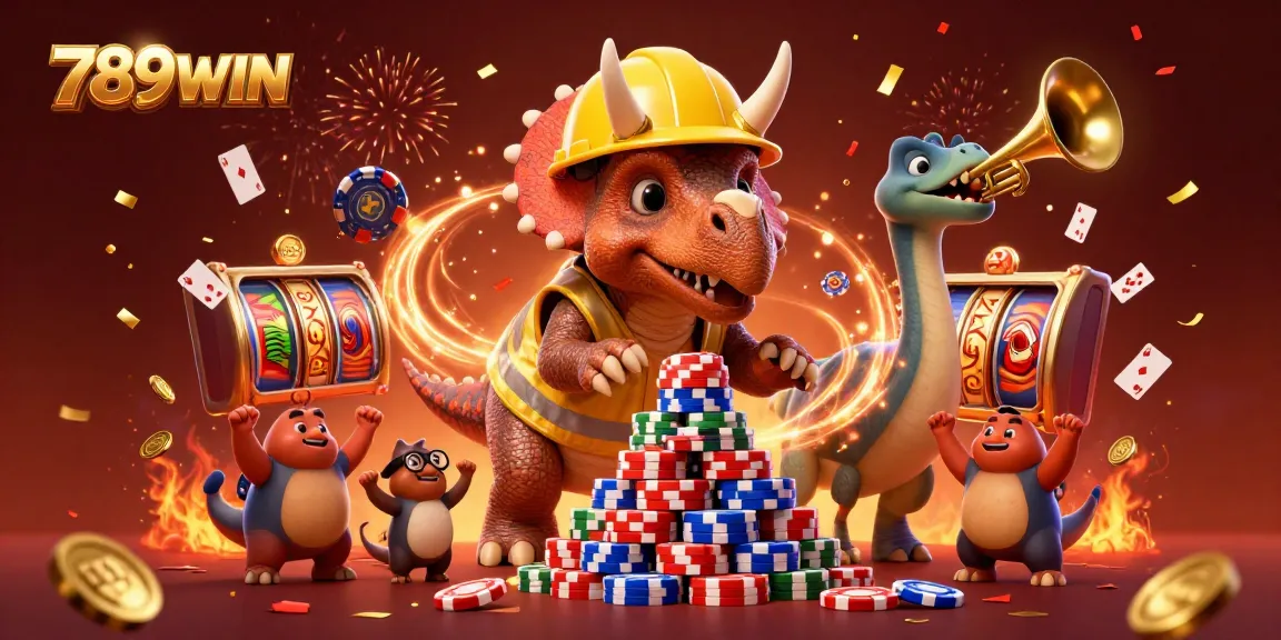 Playing and winning at 789WIN with vibrant slot reels and exciting game elements.