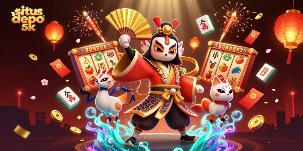 Engage with situs depo 5k in a vibrant 3D casino world filled with slot reels, jackpots, and dynamic symbols.