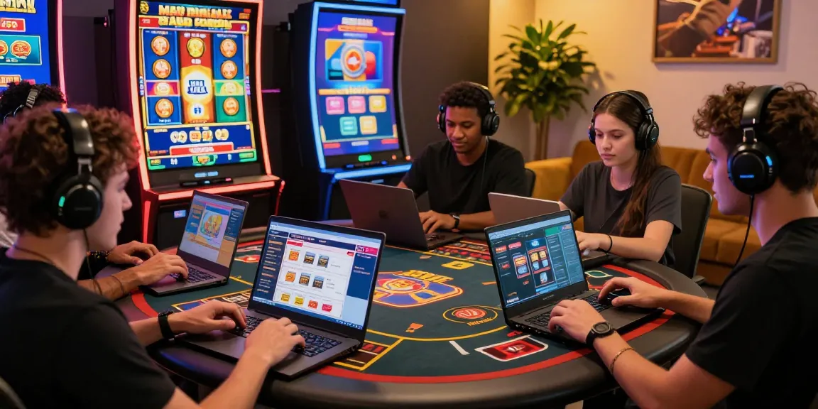 Players enjoying online gaming at credit card casinos like https://transact.org.uk, showcasing dynamic gameplay and engaging atmosphere.